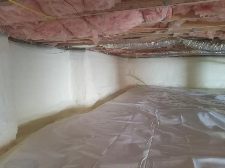 Crawl space encapsulation with closed-cell spray foam for Attic Insulation in South Fulton